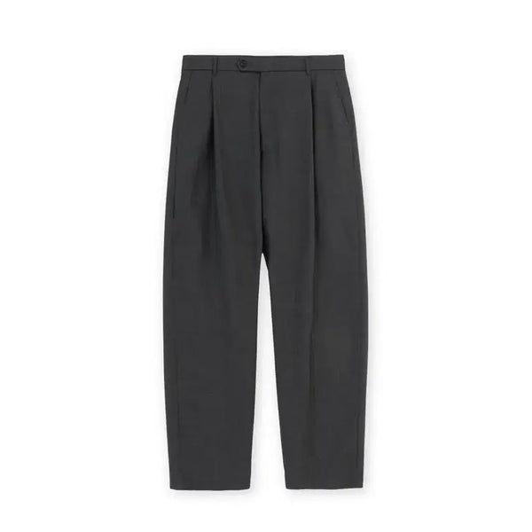 [BUNJANG] Brown Yak Wool One-Tuck Trousers Charcoal / [6] 브라운야드 울 원턱 트라우저 차콜