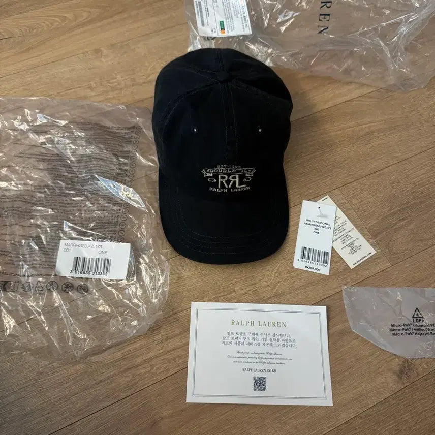 [BUNJANG] RRL Ranch Logo Twill Ball Cap Black / RRL 더블알엘 랜치 로고 트윌 볼 캡 블랙