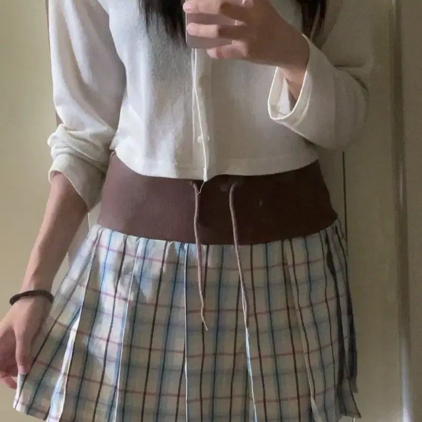 [BUNJANG] Japanese Vintage Layered Plaid Mini Skirt / 일본빈티지 레이어드 스커트