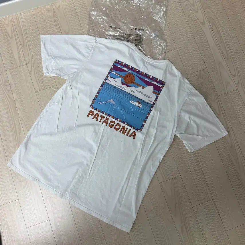 [BUNJANG] Patagonia Summit T-Shirt Birch White L / 파타고니아 써밋 반팔티셔츠 버치화이트 L