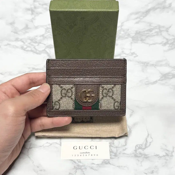 [BUNJANG] Gucci GG Ophidia Card Case Brown / [S+급] 구찌 GG 오피디아 카드지갑 브라운
