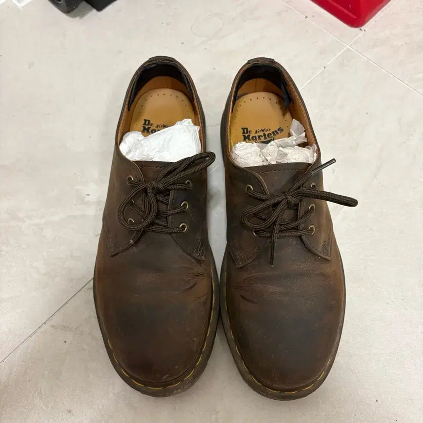[BUNJANG] Dr. Martens 1461 3-Eye Vintage Brown Loafers / 닥터마틴 1461 3홀 빈티지브라운 270