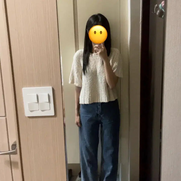 [BUNJANG] Short Sleeve Knit + Jeans Set / [세트상품]반팔니트+청바지