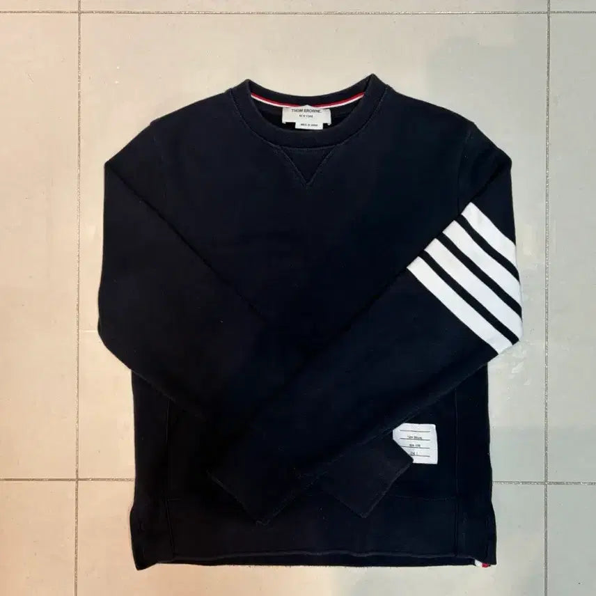 [BUNJANG] Thom Browne 4-Bar Sweatshirt Navy / [2size]톰브라운 4선 완장 맨투맨 네이비