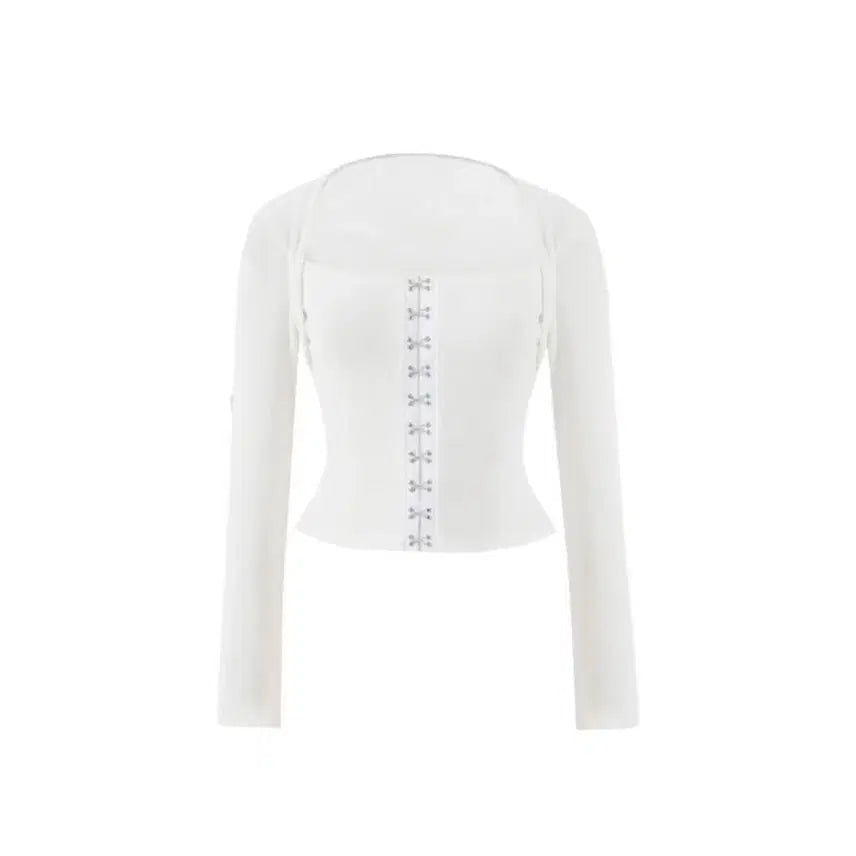 [BUNJANG] Not Your Rose Hook Square Top White / 새상품)낫유어로즈 후크 스퀘어 탑 화이트
