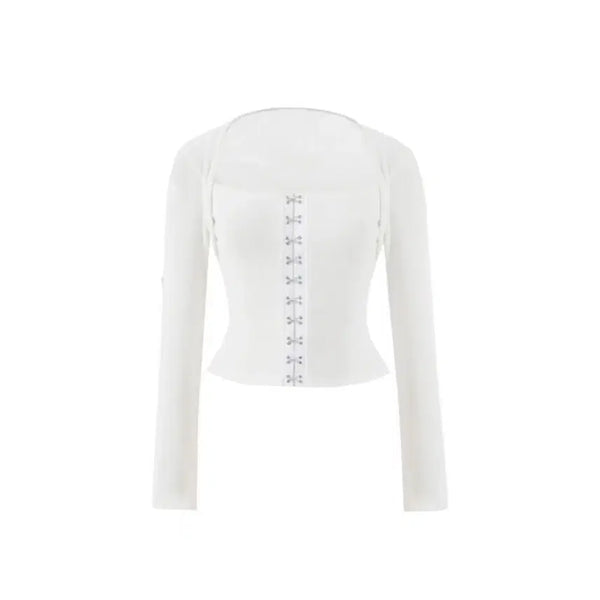 [BUNJANG] Not Your Rose Hook Square Top White / 새상품)낫유어로즈 후크 스퀘어 탑 화이트