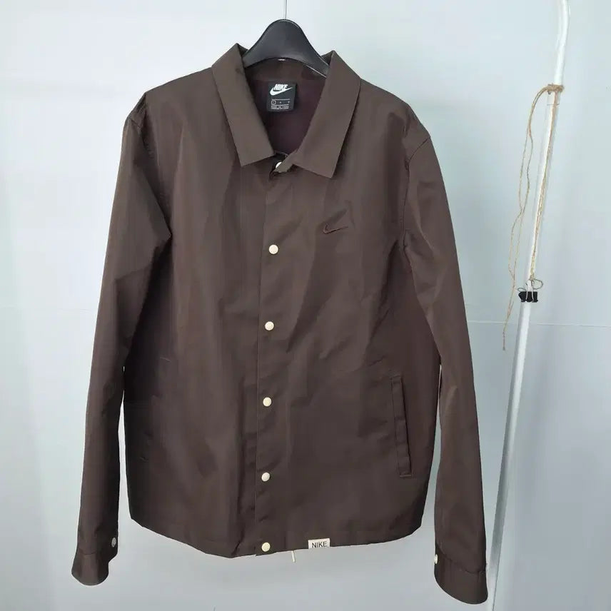 [BUNJANG] Nike Coach Jacket Brown Waterproof Men's Size 105 / 나이키 코치자켓 브라운 방수 남성105 6h15