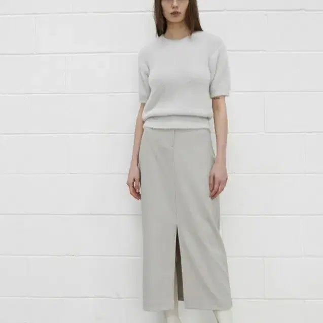 [BUNJANG] H-Line Maxi Skirt Ivory / H라인  롱 스커트