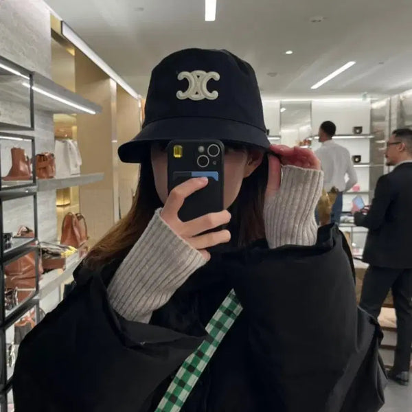 [BUNJANG] Celine Triomphe Bucket Hat Black / 셀린느 트리옹프 벙거지 모자 블랙
