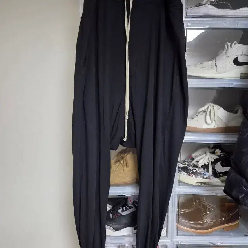 [BUNJANG] Rick Owens DRKSHDW Prisoner Drawstring Pants Black L / 릭오웬스 다크쉐도우 프리즈너 드로우스트링 팬츠  블랙 L사이즈