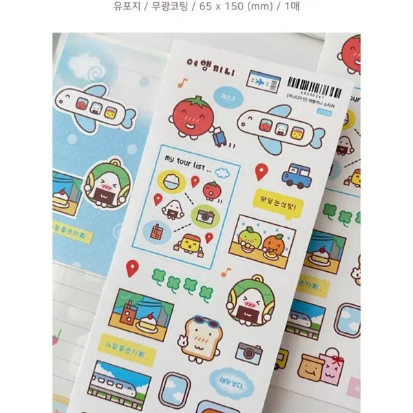 [BUNJANG] Kkini Design Travel Meal Sticker / [끼니디자인] 여행끼니 스티커 원가이하
