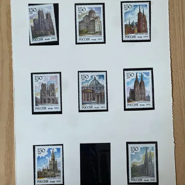 [BUNJANG] 1994 Russia Architecture Stamp Set (8 Types) / 러시아 건축물 1994년 우표 8종
