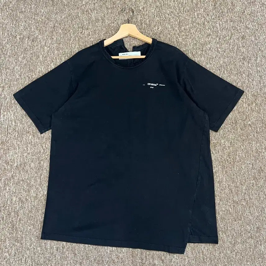 [BUNJANG] Off-White Temperature Label Black T-Shirt XXL / 오프화이트 템퍼쳐 블랙 반팔티 XXL