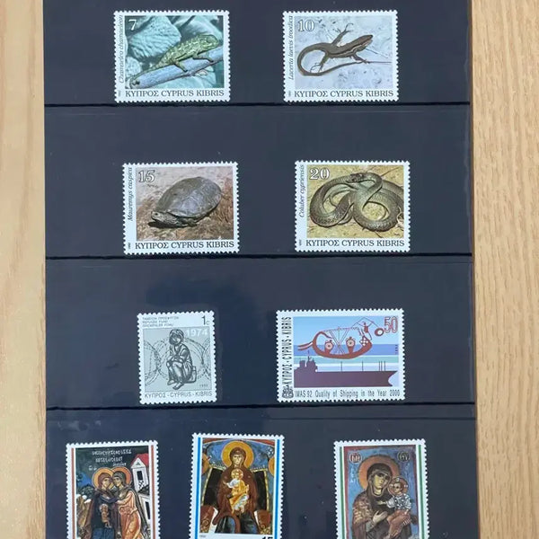 [BUNJANG] Cyprus Stamp Set (Reptiles, Religion) / 키프로스 우표 세트 (파충류, 종교)