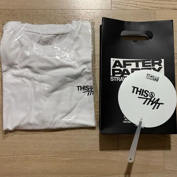[BUNJANG] Stray Kids After Party THIS&THAT T-Shirt & Fan Set / 스트레이키즈 아프터파티 THIS&THAT 티셔츠 + 부채