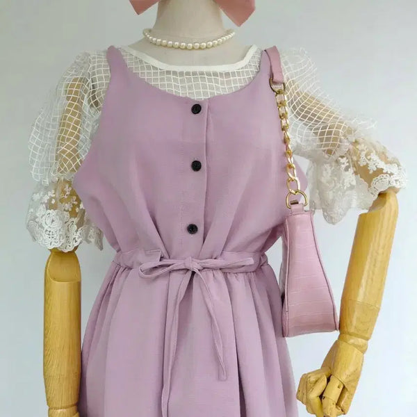 [BUNJANG] Lavender Bustier Dress / 라벤더 뷔스티에 원피스