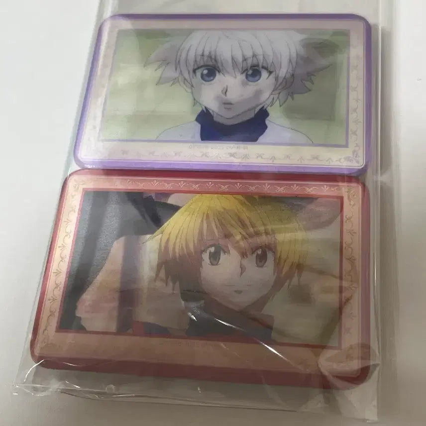 [BUNJANG] Hunter x Hunter Killua & Kurapika Hologram Square Can Badges Bundle Set / 일괄 ) 헌터헌터 키르아, 크라피카 홀로그램 사각 캔뱃지