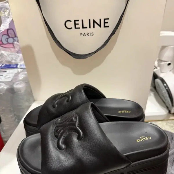 [BUNJANG] Celine Triomphe Block Slides / 셀린느 트리옹프 블록 슬라이드