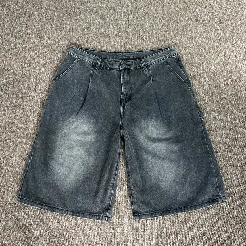 [BUNJANG] Dimitriblack Black Denim Bermuda Pants Size 4 / 디미트리블랙 흑청 데님 버뮤다 팬츠 4