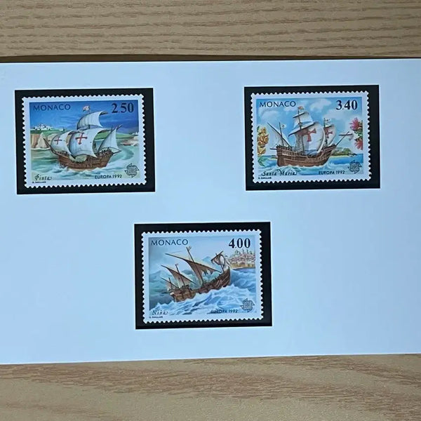[BUNJANG] Monaco Europa 1992 Stamp Set (3 Types) / 모나코 유로파 1992 우표 3종 세트