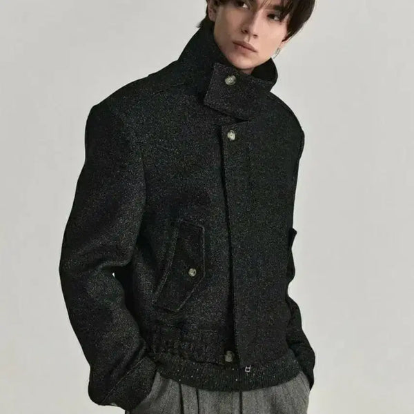 [BUNJANG] WAVYNESS Highneck Wool Jacket 2 / 웨이비니스 하이넥 울자켓 2