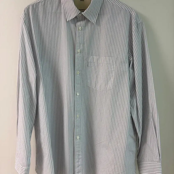 [BUNJANG] Posteory Comfort Blue Stripe Shirt / 포터리 컴포트 블루 스트라이프 셔츠1