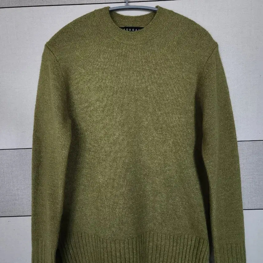 [BUNJANG] Morgan Round Neck Knit Khaki Green / 새상품 모르간 MORGAN 여성 라운드 니트  카키그린