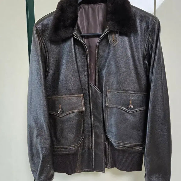 [BUNJANG] G-1 Lambskin Leather Jacket / 양가죽 G-1 자켓