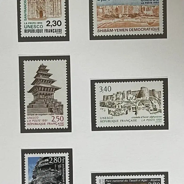 [BUNJANG] France UNESCO Stamp Set / 프랑스 유네스코 우표 세트