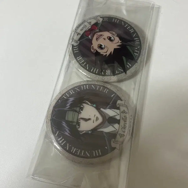 [BUNJANG] Hunter x Hunter Gon & Chrollo Formal Wear Badge Bundle Set / 일괄 ) 헌터헌터 곤, 클로로 정장 캔뱃지