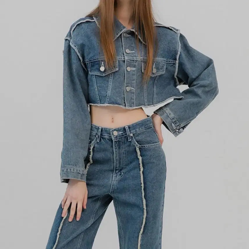 [BUNJANG] Kissing Denim Jacket / 키시닝 데님자켓 새상품