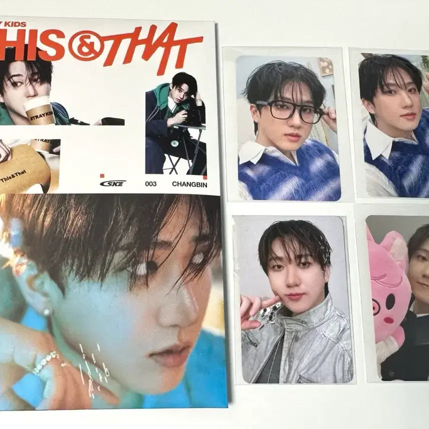 [BUNJANG] Stray Kids Changbin Limited Edition Photocards Bundle Set / Straykids 스키즈 디스앤댓 블드미 특전 창빈 포카 + 앨범 + 팬미팅 포카 3장