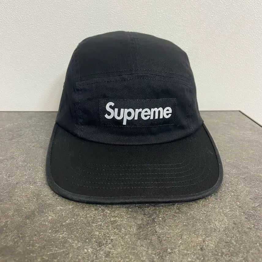 [BUNJANG] Supreme Box Logo Camp Cap Hat Black / 슈프림 박스로고 캠프캡 모자 블랙
