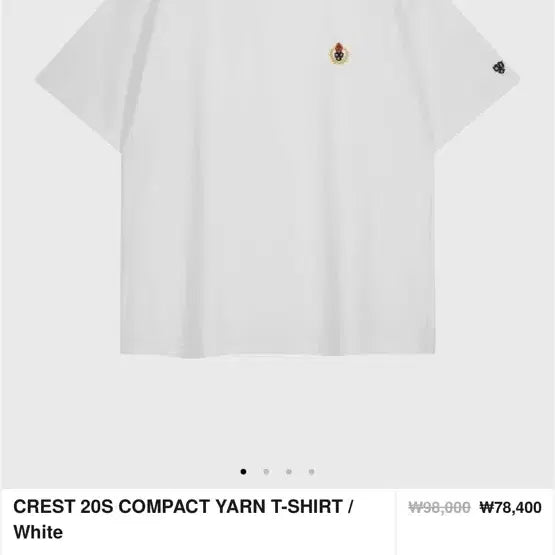 [BUNJANG] Heritagefloss Crest T-Shirt White / 헤리티지플로스 크레스트 티셔츠 화이트