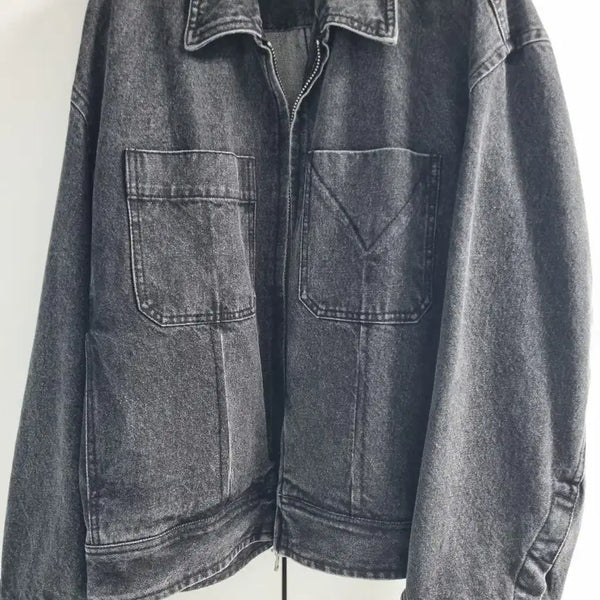 [BUNJANG] Solid Homme Black Indigo Denim Jacket Size 100 / 솔리드옴므 흑청 데님 자켓 100사이즈