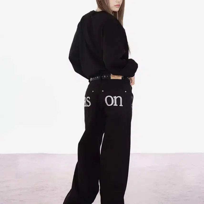 [BUNJANG] AZZON SMOG Wide Pants Black / 애즈온 스모크 와이드 팬츠 SMOG WIDE PANTS / BLACK