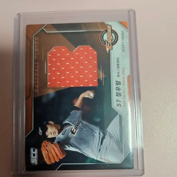 [BUNJANG] Hanwha Eagles Jung Woo-ram 2019 SCC Jersey Card / 한화 이글스 정우람 2019 SCC 저지 카드