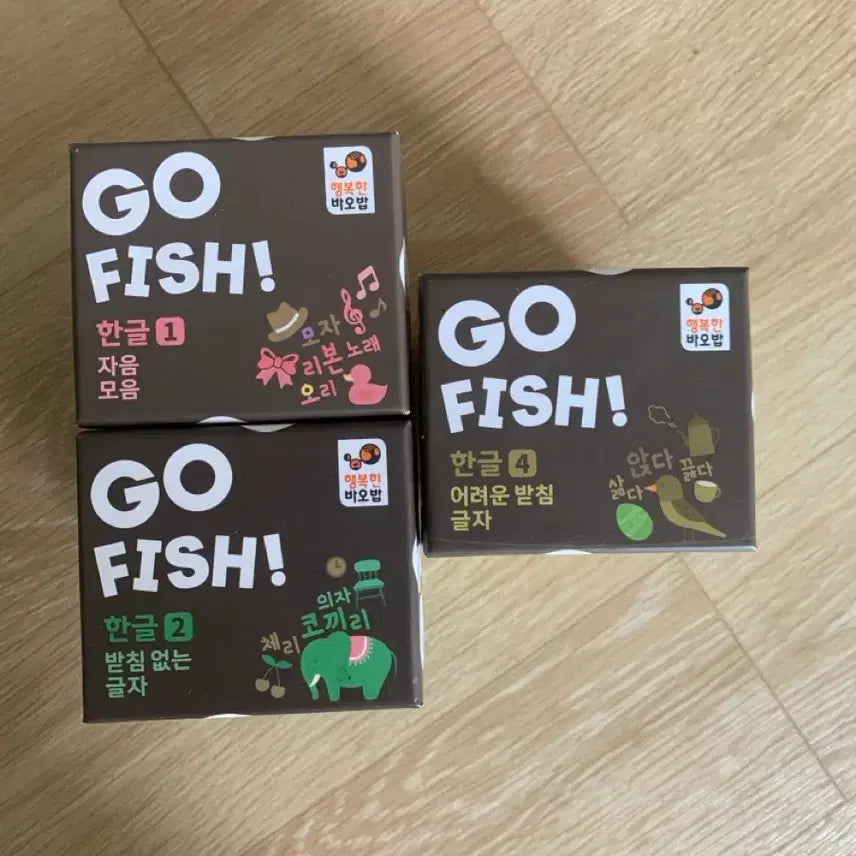 [BUNJANG] Happy Baobab Go Fish! Korean Cards Set 1-4 Bundle / 행복한 바오밥 고피쉬! 한글 카드 1, 2, 3, 4 세트 (일괄)