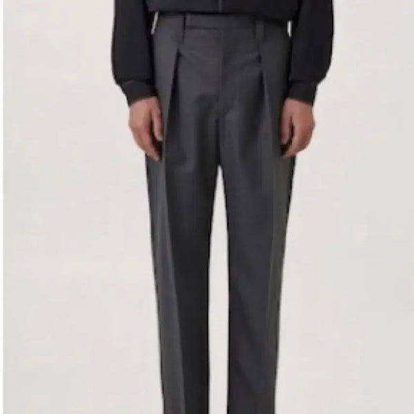 [BUNJANG] Lemaire Men's One Pleat Pants - Dark Grey / 르메르 바지 팝니다. lemaire (men) one pleat pants - dark grey