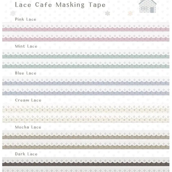 [BUNJANG] Ururu Lace Cafe Washi Tape Set (6 Types) / [6종set]우루루 레이스카페 마테