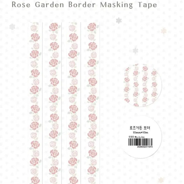 [BUNJANG] Uruuru Rose Garden Border Washi Tape / 우루루 로즈가든보더 마테