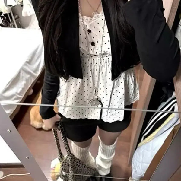 [BUNJANG] Cardigan and Camisole Integrated Top / 가디건 나시 일체형 탑