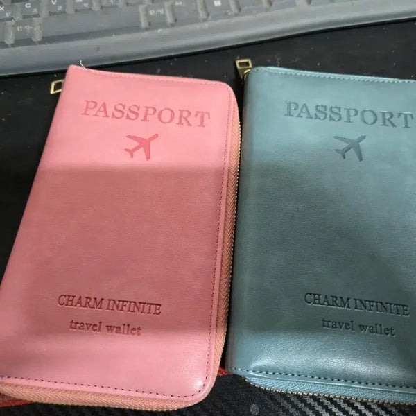 [BUNJANG] RFID Blocking Passport Holder Set (Pink/Blue) / RFID차단 여권지갑 핑크/블루 일괄