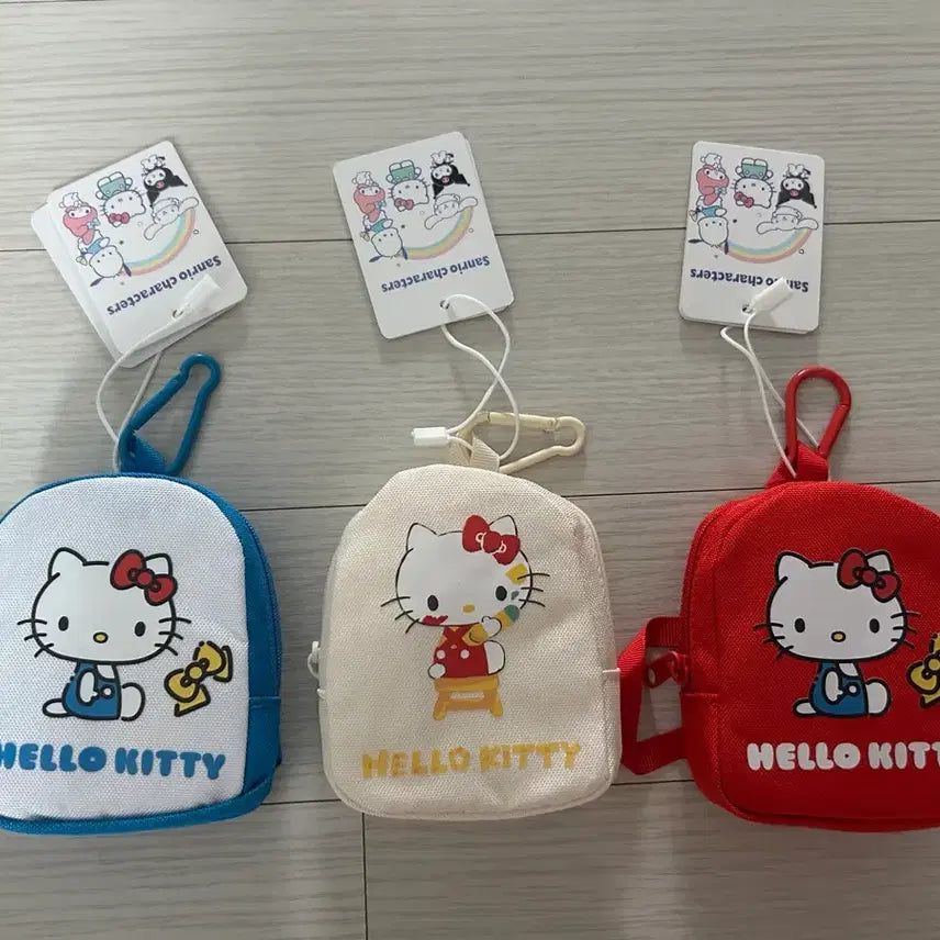 [BUNJANG] Sanrio Hello Kitty Mini Backpack Pouch Keyring (3 Types) / 산리오 헬로키티 미니 백팩 파우치 장바구니 키링 3종