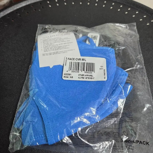 [BUNJANG] Adidas Face Cover Mask H32391 Blue M/L Size (3-Pack) / 아디다스 ADIDAS 페이스 커버 마스크 스포츠 마스크 H32391 블루 M/L 사이즈 3매 1세트  국내 정식매장 구입 새제품