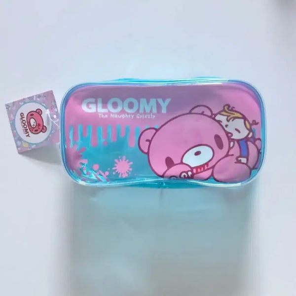 [BUNJANG] Glumorous Bear PVC Clear Pouch Cosmetic Case Pencil Case / 글루미베어 pvc 투명 여름 파우치 클리어 화장품 소품 수납 케이스 필통 펜파우치 산리오 리락쿠마 캐릭터