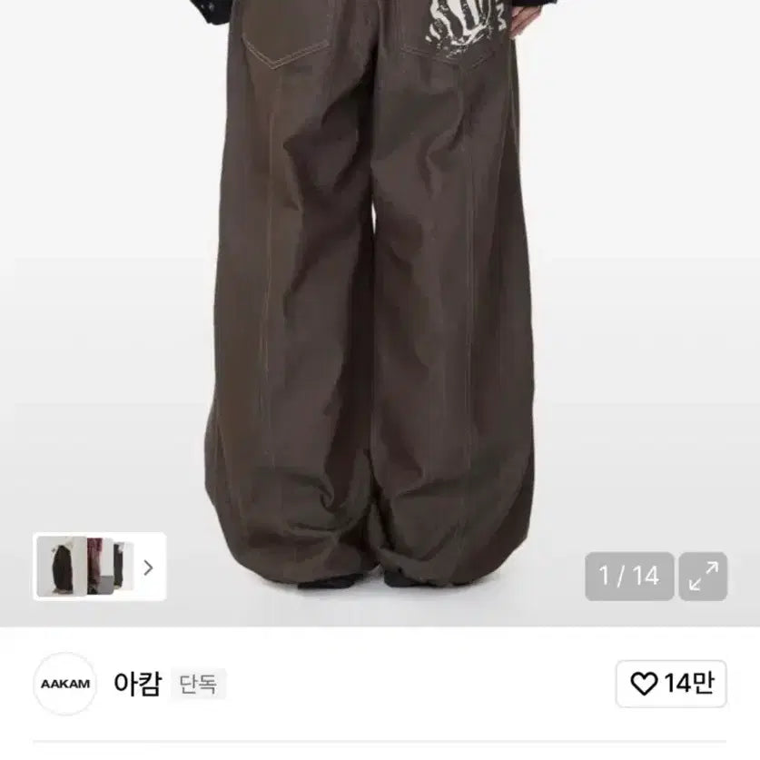 [BUNJANG] Arkam Pintuck Printing Denim Pants / 아캄 핀턱 프린팅 데님 팬츠