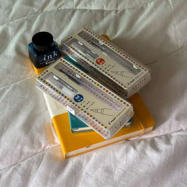 [BUNJANG] Pilot Kakuno Fountain Pen F/M Nib Set + Iroshizuku Songro Ink + Rhodia & Moleskine Notebooks / 미개봉새제품) 파이롯트 카쿠노 만년필 F촉 M촉 + 이로시주쿠 송로 잉크 15mL + 로이텀 몰스킨 노트