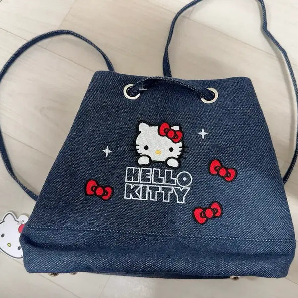 [BUNJANG] Hello Kitty Denim Shoulder Bag / 헬로키티 데님 숄더백
