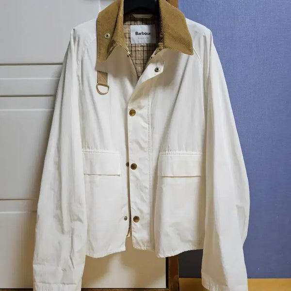 [BUNJANG] Barbour Spey Waxed Cotton Jacket - White XL / 바버 스페이 논왁스 화이트 XL사이즈